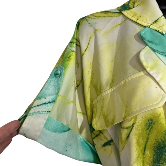 Jeannie Mai x I.N.C Button Down Short Sleeve Tie Dye Midi Dress Sz XS - Picture 6 of 14